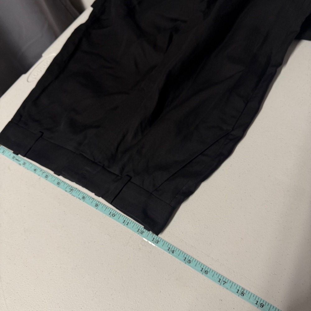 COS Black Wide‎ Leg Trousers Lyocell Linen Blend High Waisted Pants Size 2 - Picture 2 of 15